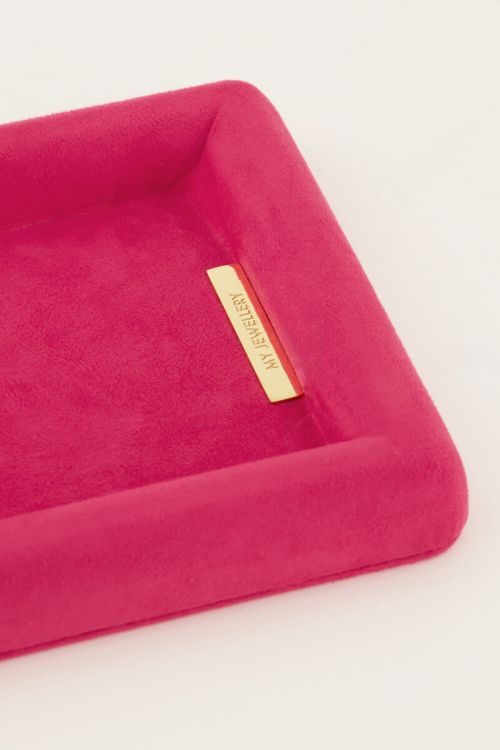 Fuchsia velvet jewelry tray | My Jewellery