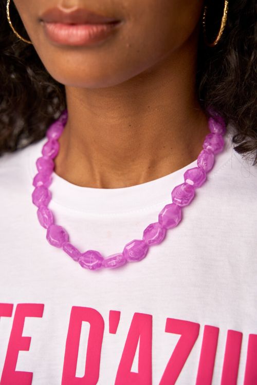 Fuchsia necklace with beads | My Jewellery