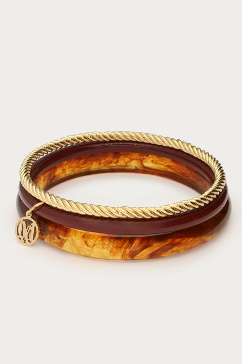 Gold-coloured bangle set resin | My Jewellery