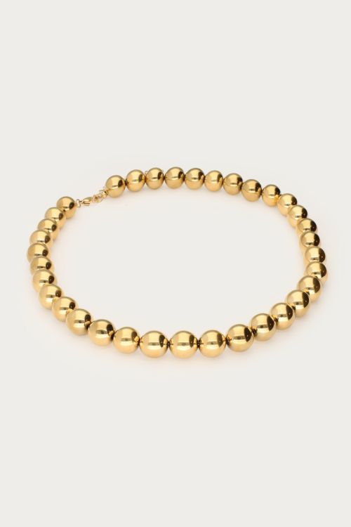 Gold-coloured statement necklace chunky beads | My Jewellery