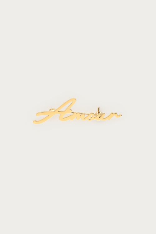 Gold coloured brooch Amour | My Jewellery