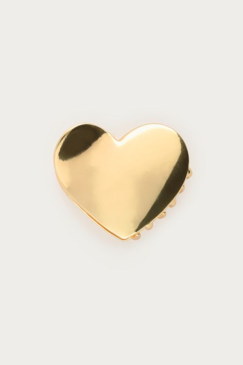 Gold coloured heart shape hair clip | My Jewellery