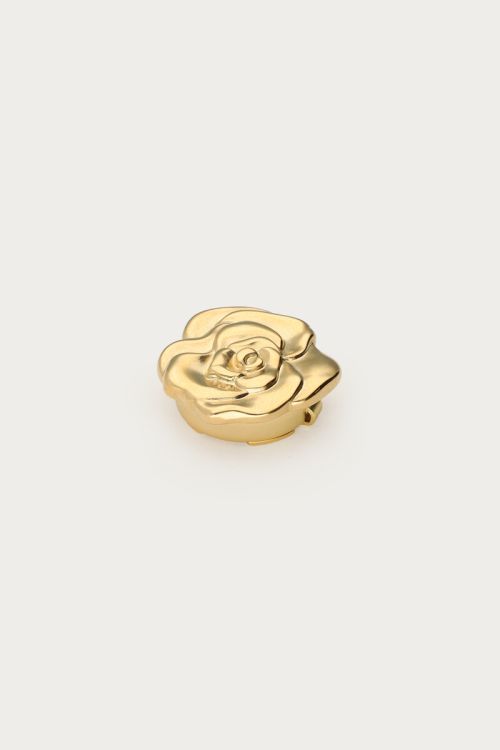 Gold colored rose button | My Jewellery