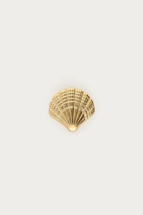 Bouton en forme de coquillage doré