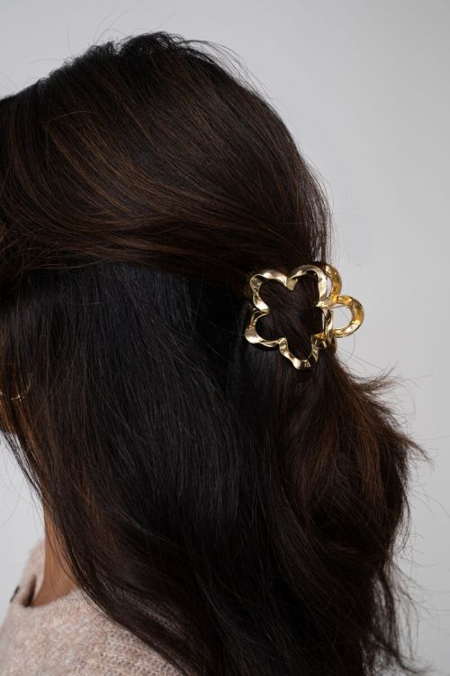 Golden flower hair clip twisted | My Jewellery