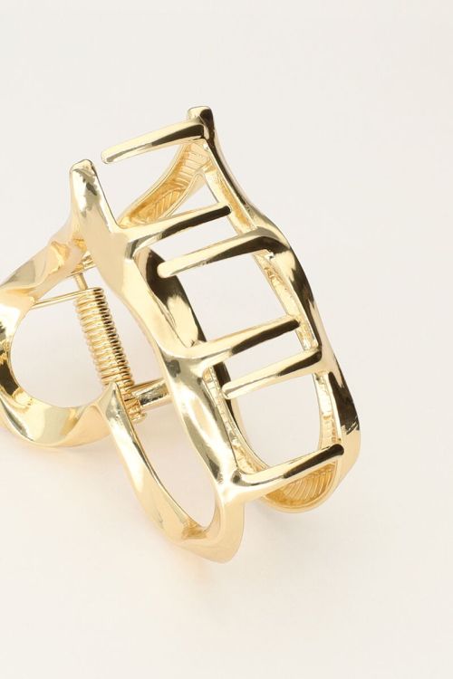 Golden heart hair clip twisted | My Jewellery