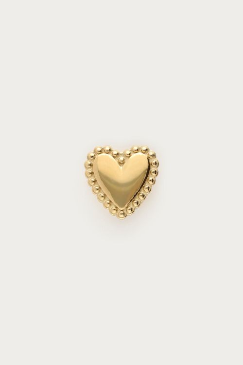 Gold colored hearts button | My Jewellery