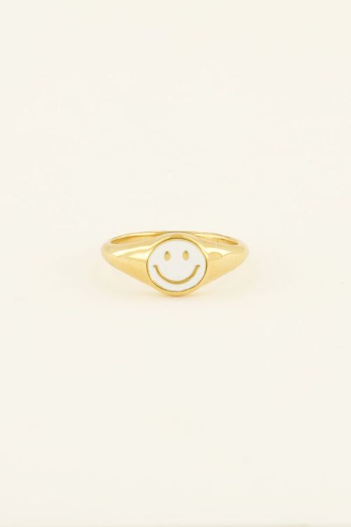 Goldener Smiley Ring