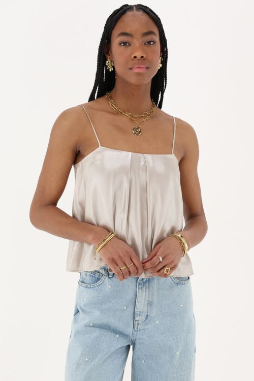 Gold coloured top satin look | My Jewellery