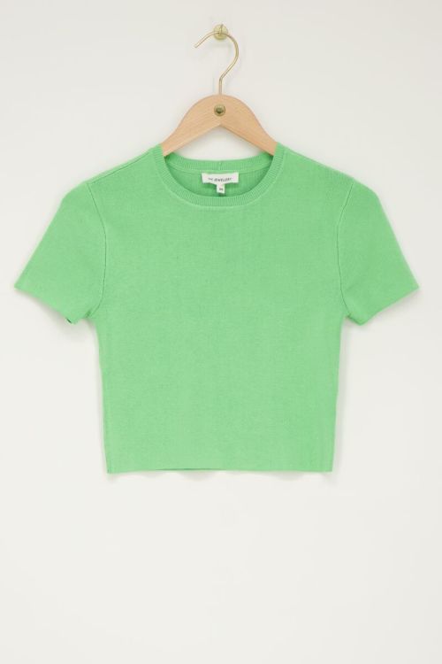  Green basic crop top with short sleeves | My Jewellery