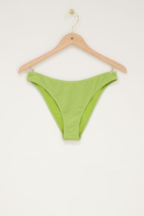 Green bikini bottoms with lurex