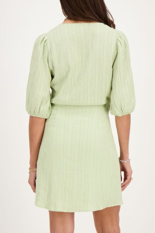 Green crinkle wrap dress | My Jewellery