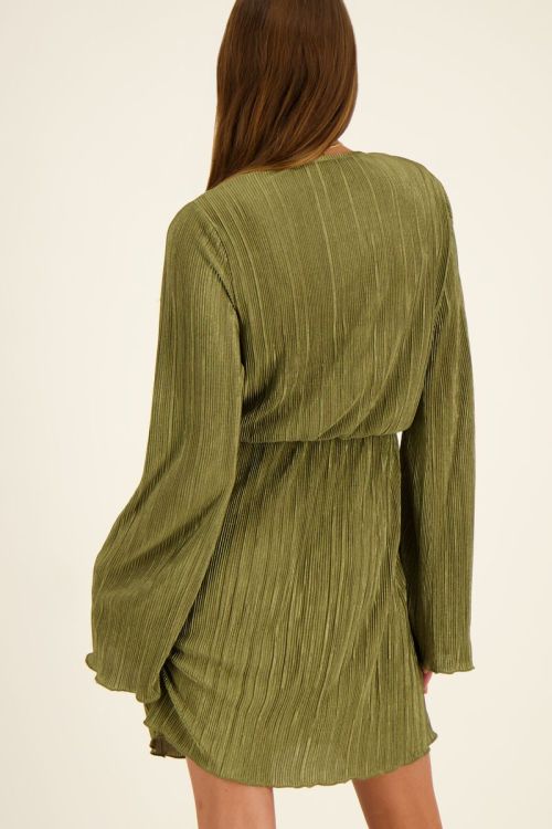 Green dress plissé | My Jewellery