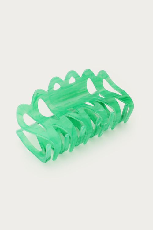 Green hair clip with twist | My Jewellery