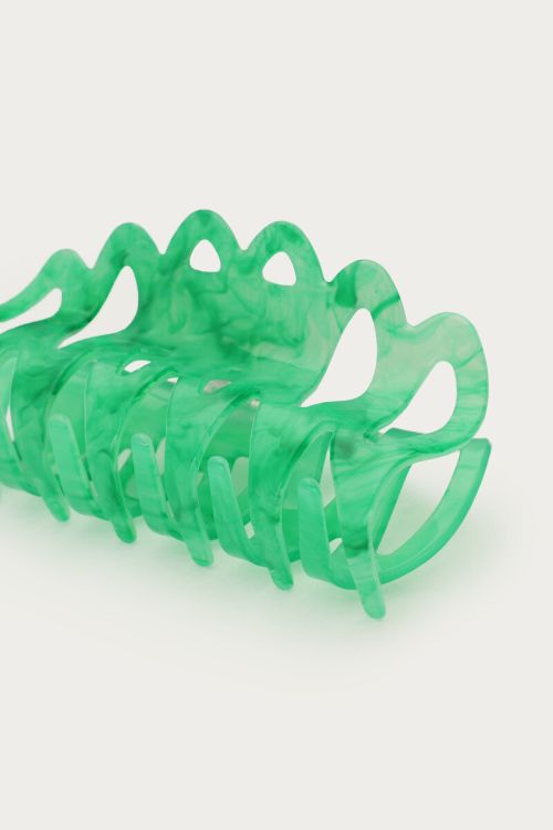Green hair clip with twist | My Jewellery