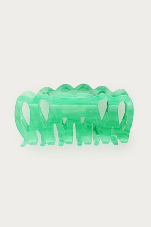 Green hair clip with twist | My Jewellery