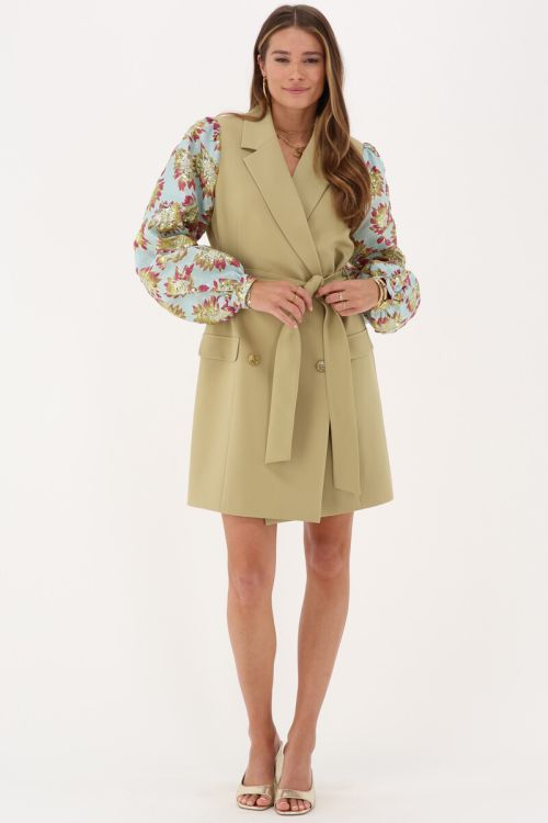 Green jacquard blazer dress | My Jewellery