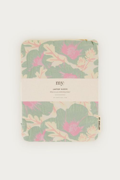 Green jacquard tablet cover | My Jewellery