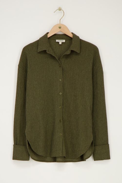 Green oversized blouse with buttons | My Jewellery