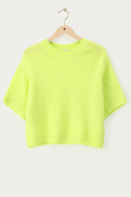 Green oversized sweater with short sleeves | My Jewellery