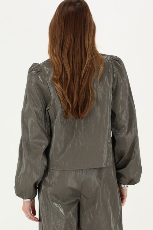 Green PU top with long sleeves | My Jewellery