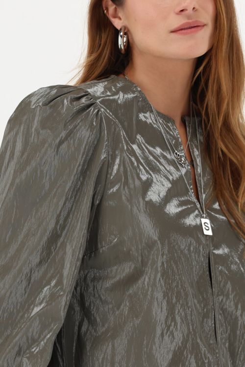 Green PU top with long sleeves | My Jewellery