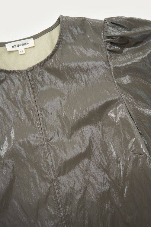 Green PU top with long sleeves | My Jewellery