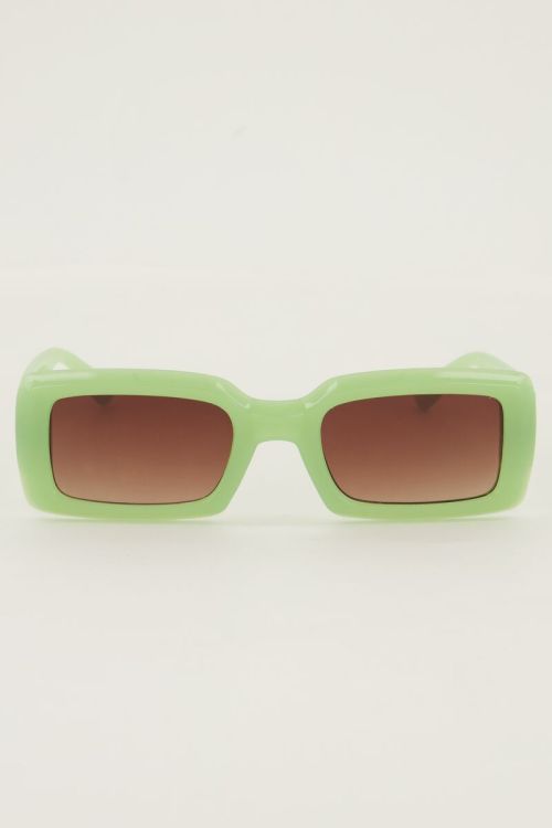Lunettes de soleil rectangulaires vertes