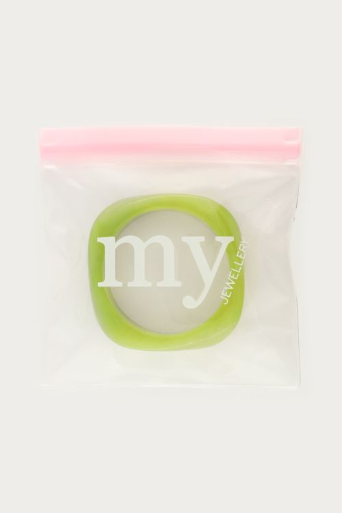 Green resin bangle | My Jewellery