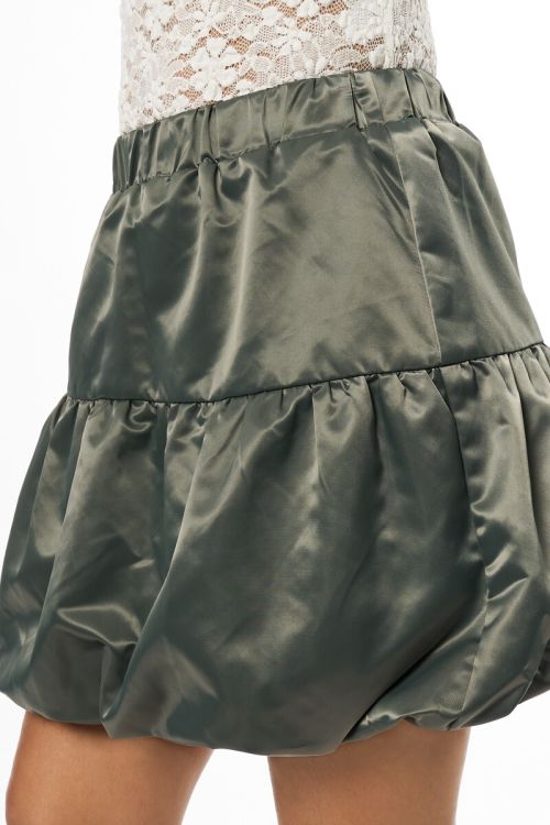 Green satin balloon skirt | My Jewellery