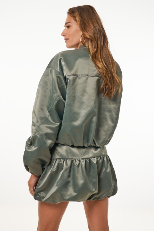 Green satin balloon skirt | My Jewellery