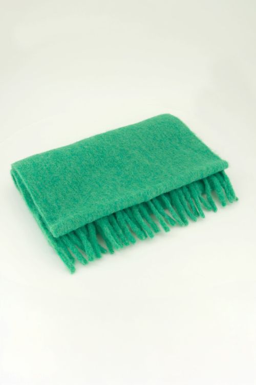 Green scarf with fringing | My Jewellery