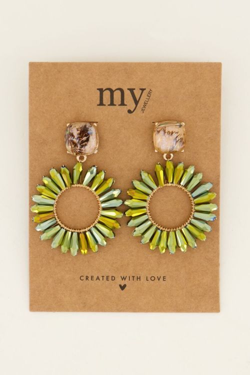 Groene statement oorhangers | My Jewellery