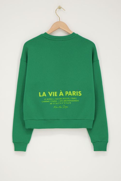 Green sweatshirt La vie a Paris | My Jewellery