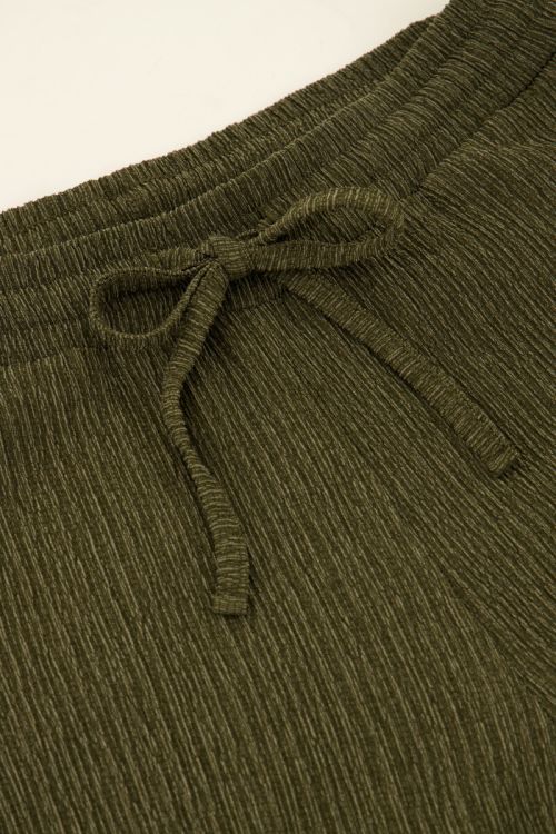 Green wide leg crinkle trousrs | My Jewellery