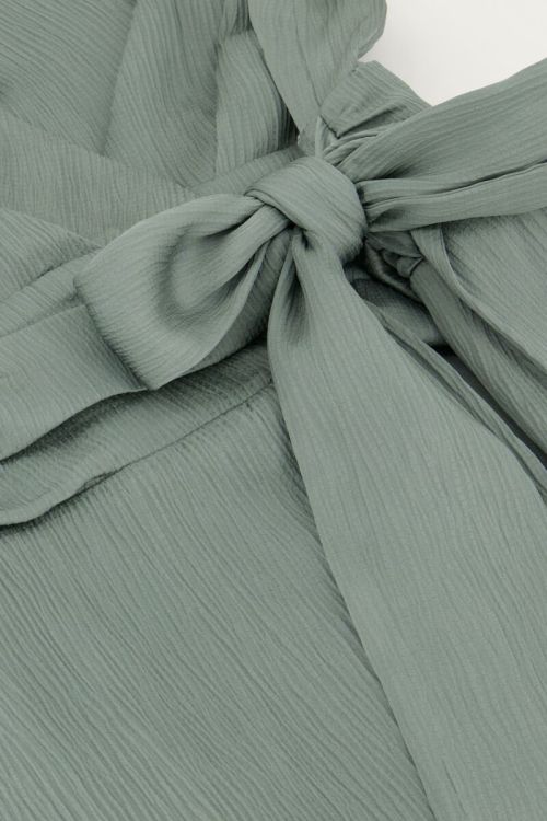 Green wrap dress with draping | My Jewellery