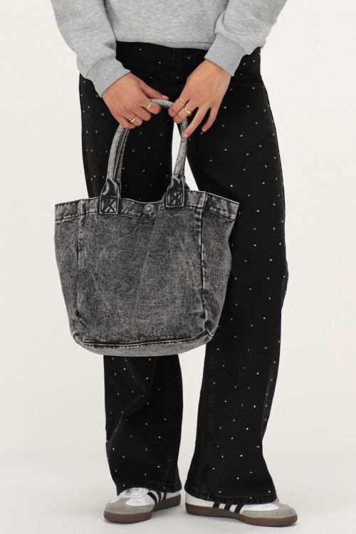 Grijze denim mini shopper