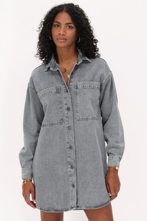 Grey denim blouse dress | My Jewellery