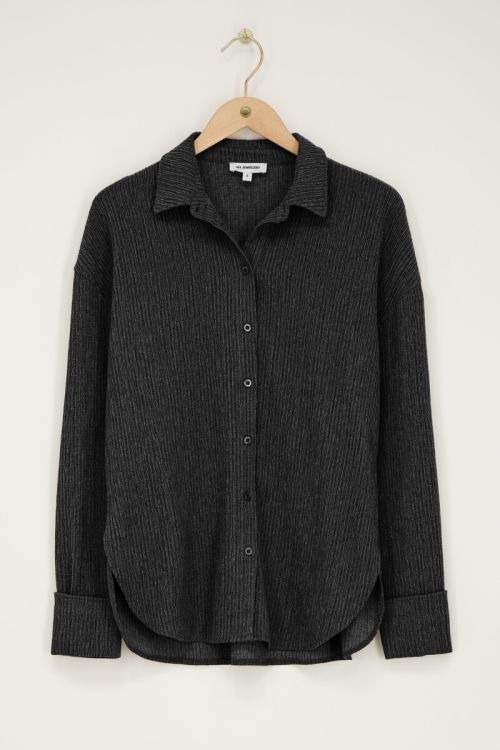 Grey oversized blouse with buttons | My Jewellery