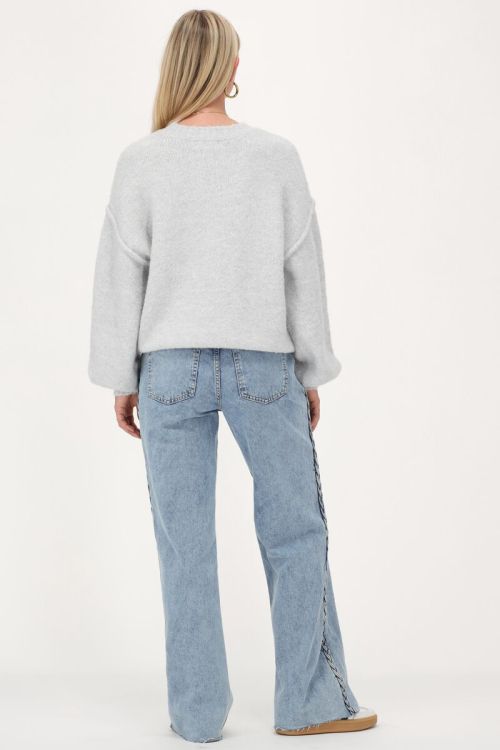 grey oversized jumper with balloon sleeves | My Jewellery