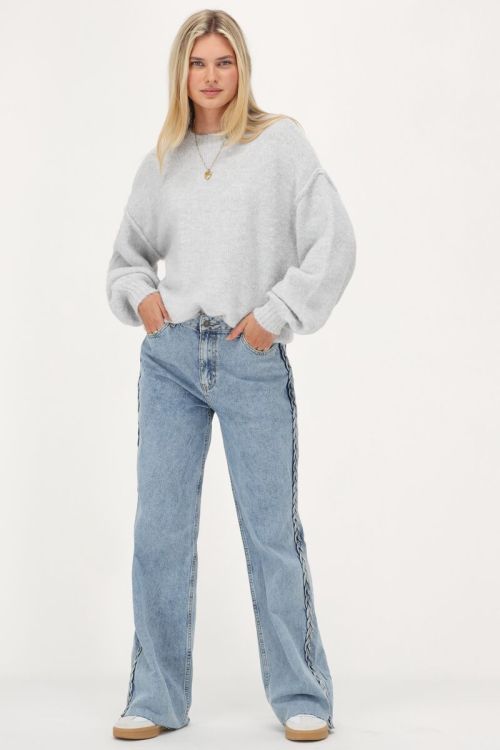 grey oversized jumper with balloon sleeves | My Jewellery