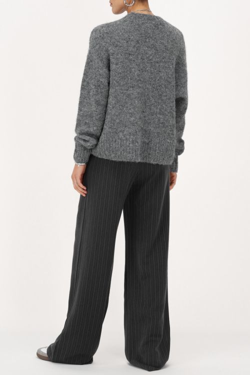 Grey pinstripe trousers | My Jewellery