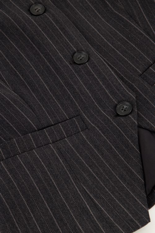 Grey pinstripe gilet | My Jewellery