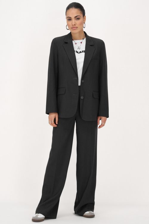 Gray wide leg pants with side pockets | My Jewellery