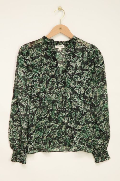 Donkergroene deals blouse heren