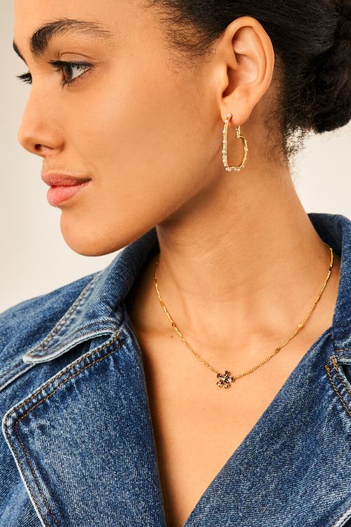 Heart earrings with imitation pearls | My Jewellery