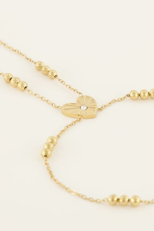Bracelet with heart and strass | My Jewellery 