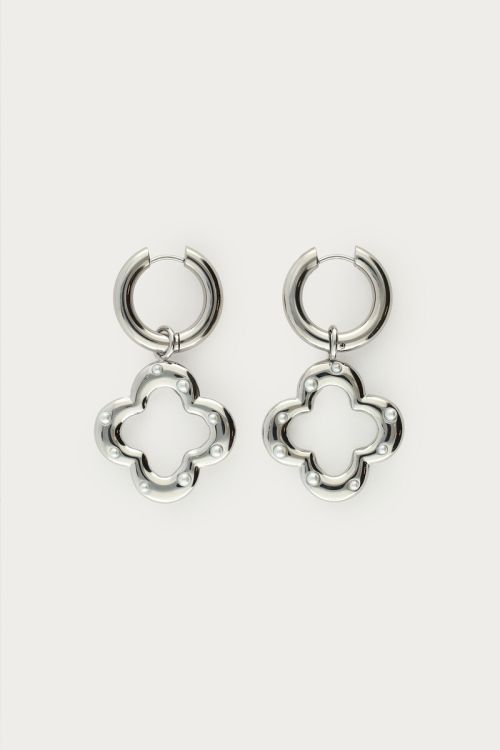 Earrings with clover & faux pearls | My Jewellery