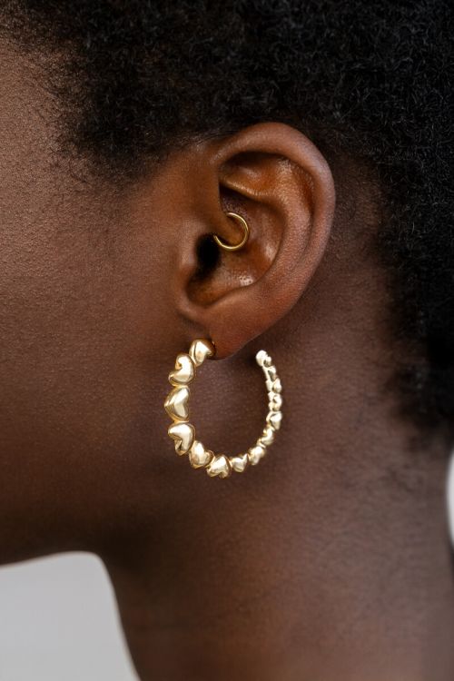 Earrings with flat hearts | My Jewellery
