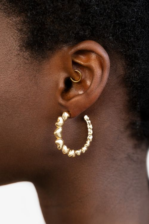 Earrings with flat hearts | My Jewellery